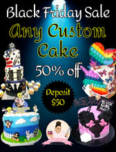 Load image into Gallery viewer, Black Friday Custom cake