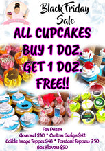Load image into Gallery viewer, Black Friday Cupcakes sale
